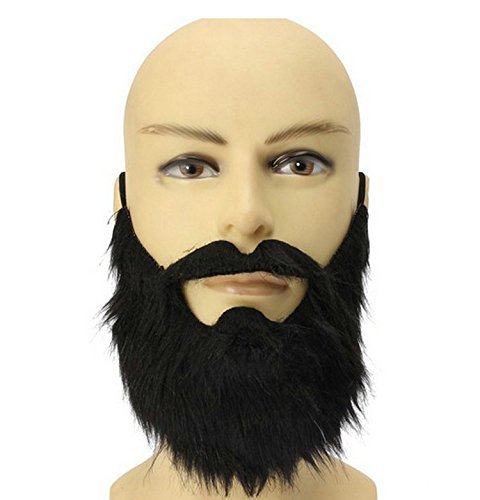 Sofeiyan Funny Costume Party Male Man Halloween Beard Easter Party Cosplay Facial Supplies Disguise Game Black Mustache