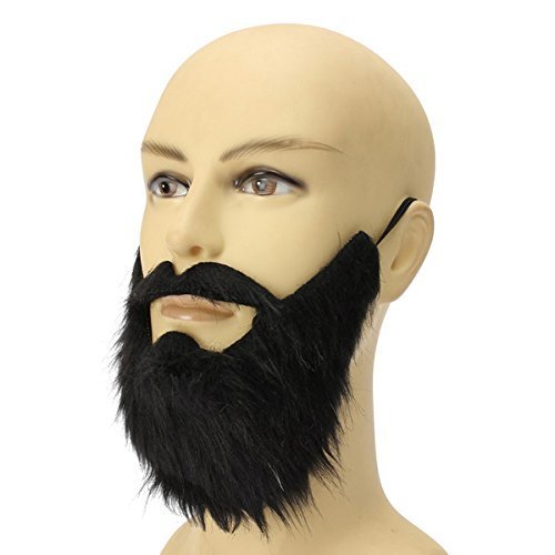 Sofeiyan Funny Costume Party Male Man Halloween Beard Easter Party Cosplay Facial Supplies Disguise Game Black Mustache