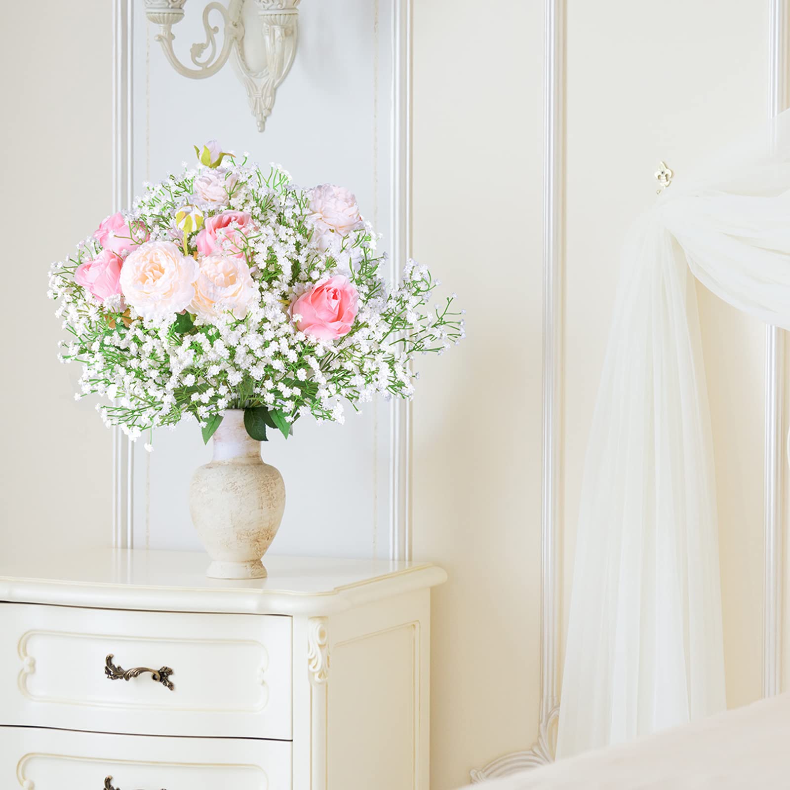 Sofeiyan Babys Breath Artificial Flowers,30 Pcs Gypsophila Real Touch Flowers for Wedding Party Home Garden Decoration