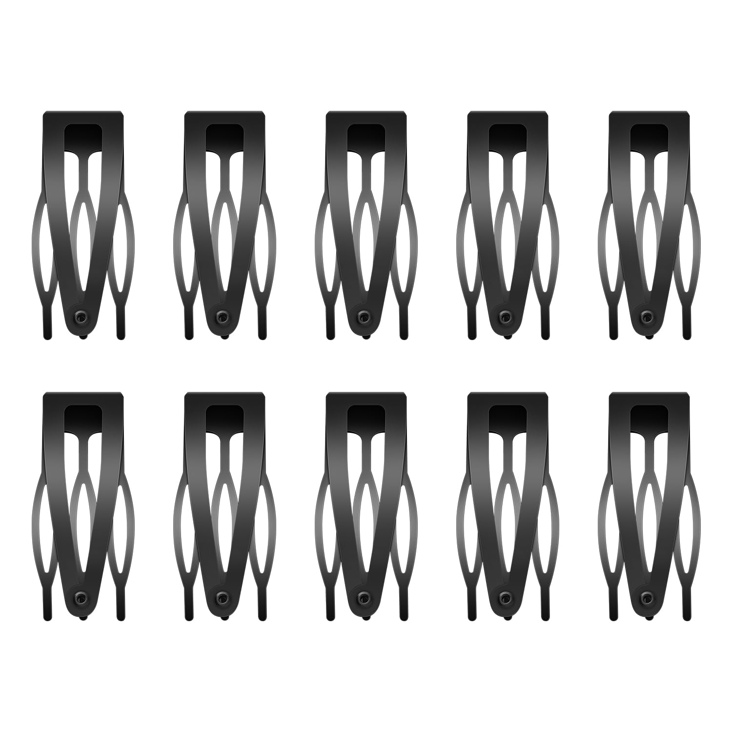 Sofeiyan 10 Pcs Double Grip Hair Clips, Sightor Metal Snap Hair Clips Hair Barrettes for Women Hair Making Salon Supplies Hair Accessories (Black) Sofeiyan 10 Pcs Double Grip Hair Clips, Sightor Metal Snap Hair Clips Hair Barrettes for Women Hair Making Salon Supplies Hair Accessories (Black)
