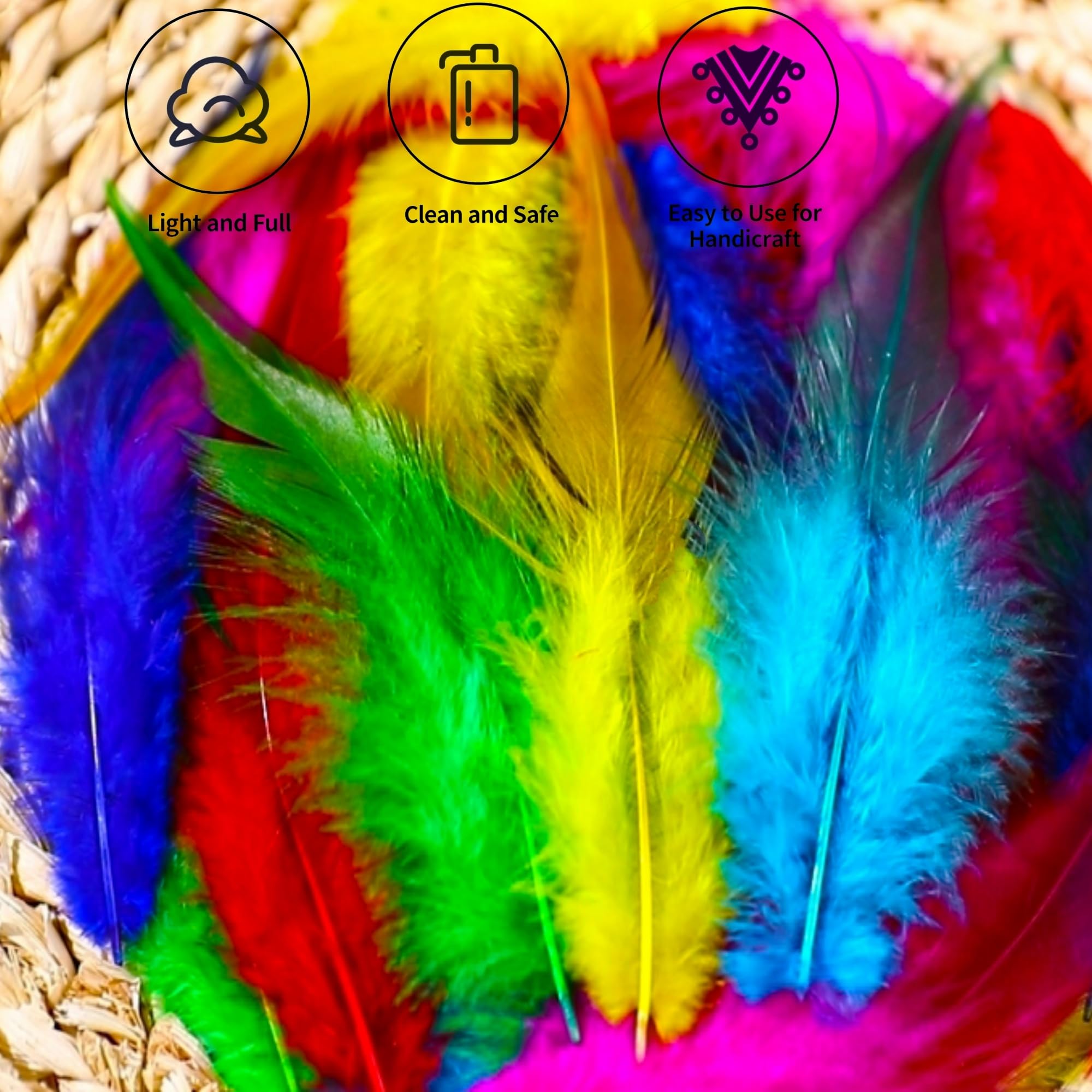 Sofeiyan Turquoise Craft Rooster Feathers -200pcs 5-7inch Rooster Feathers Bulk for DIY Crafts, Dream Catcher and Halloween Party Decoration (Turquoise)