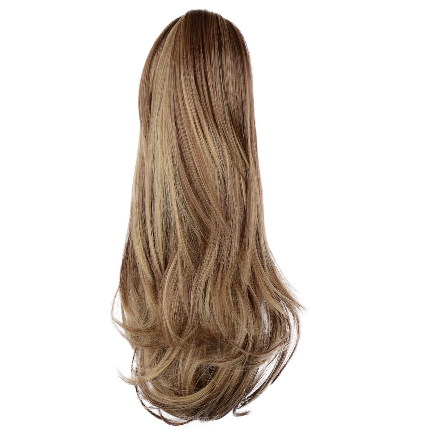 Sofeiyan 14 inch Curly Synthetic Hair Piece Ponytail Extension Drawstring on a Claw Clip Attachment for Women Golden Brown & Light Blonde
